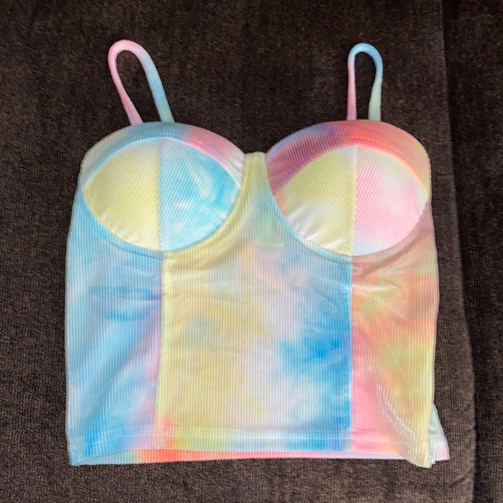 Tie dye crop top shirt